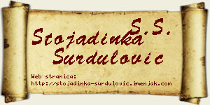 Stojadinka Surdulović vizit kartica